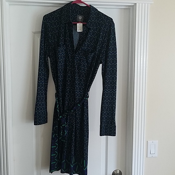 Vince Camuto Patterned Shirt Dress - Picture 1 of 4